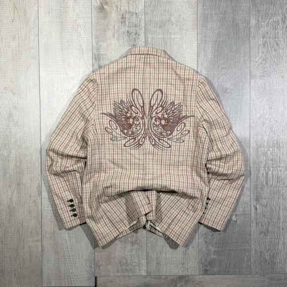 Affliction Other - Vintage 2000s tan and brown fillmore Y2K blazer affliction style jacket